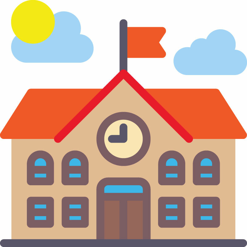 illustration of school house
