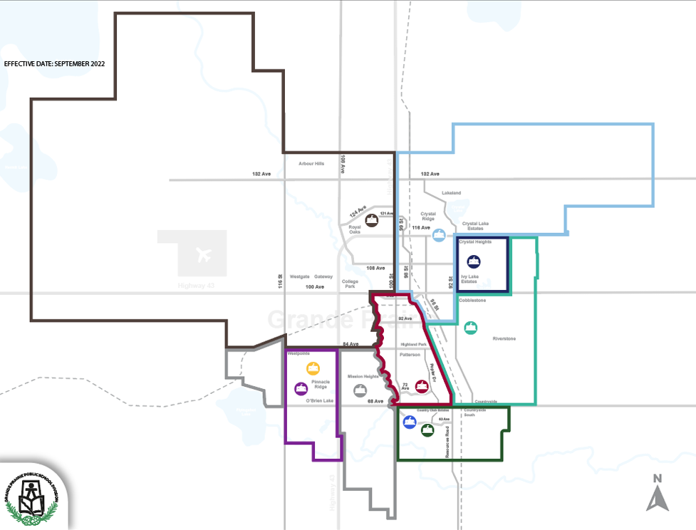 junior high boundary map