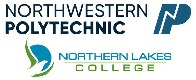 Northwestern Polytechnic and Northern Lakes College logos
