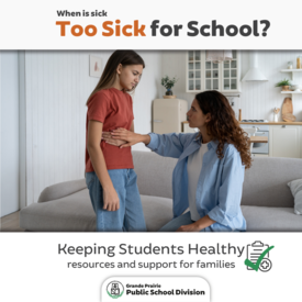 too sick for school - image of child feeling sick and mom seeing how they're feeling